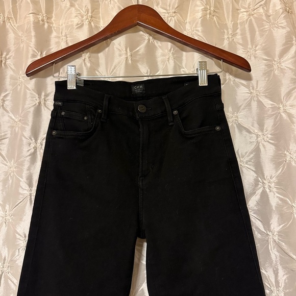 Citizens of Humanity Black Rocket High Rise Skinny Jeans Raw Hem - Picture 3 of 13